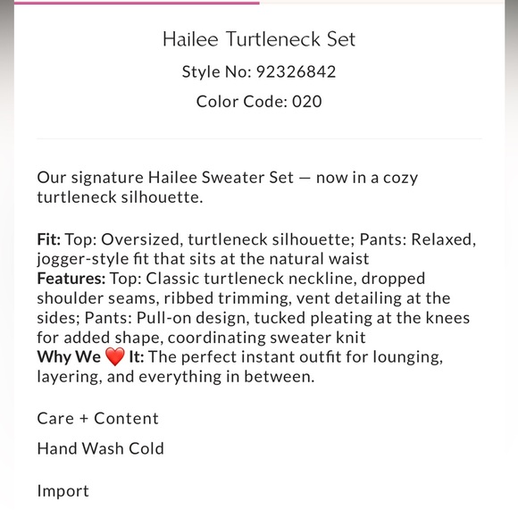 *NWT* free people Hailey turtleneck set size XS Black - Picture 5 of 6